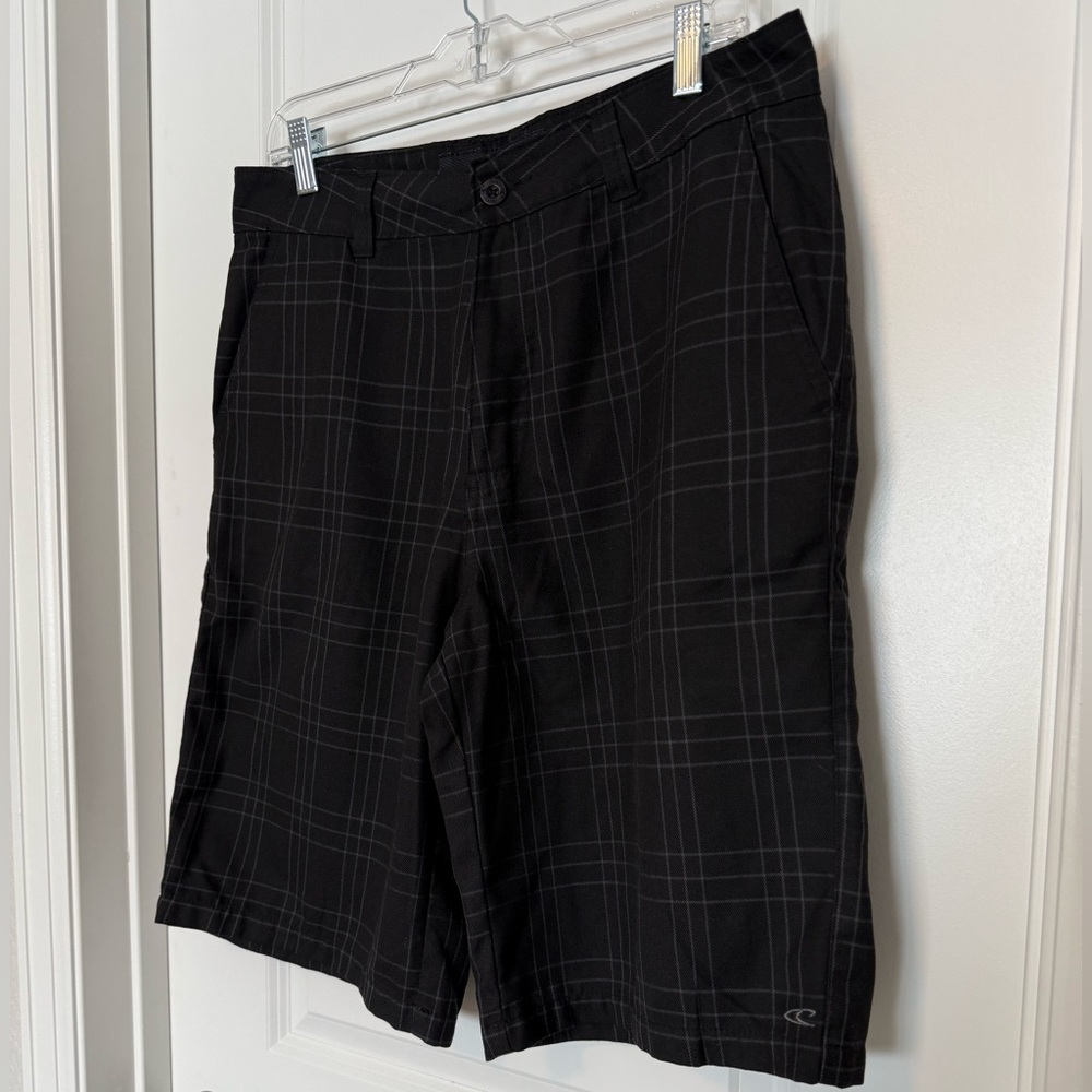O'Neill Charcoal Plaid board shorts